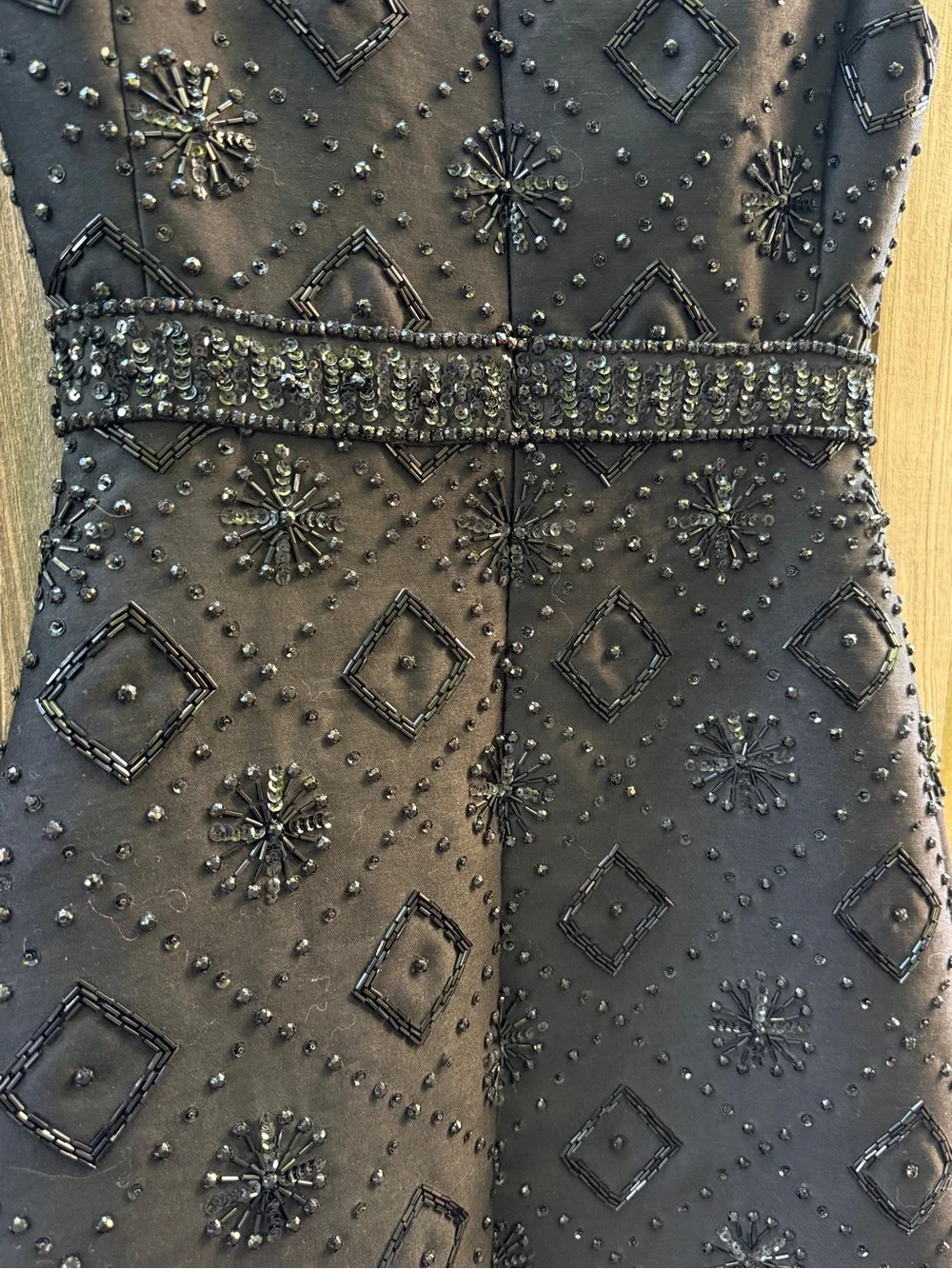 Tory Burch Black Beaded Sleeveless Dress